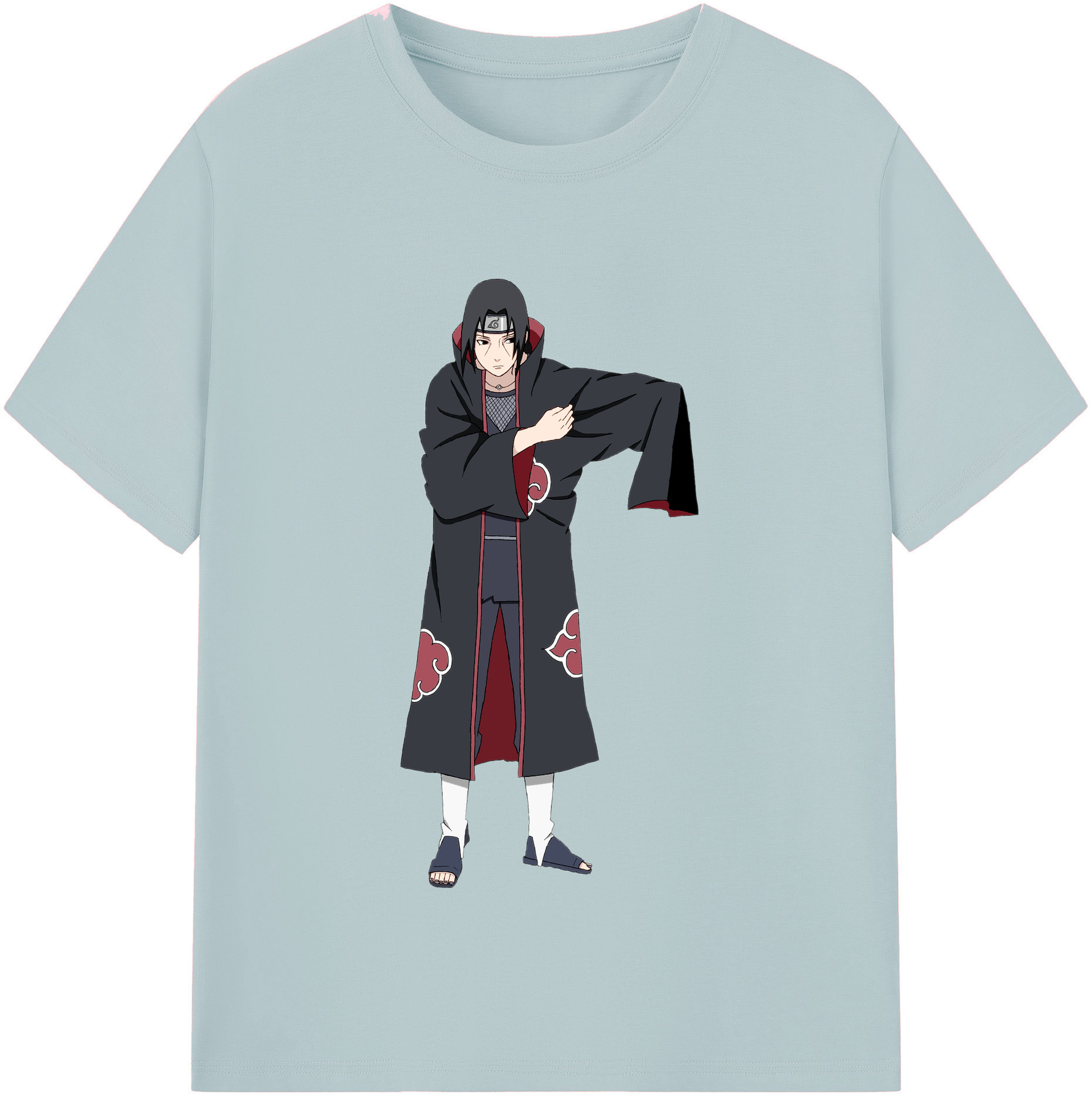 （画像用） NARUTO -ナルト- うちは イタチ Uchiha Itachi 綿100％半袖Tシャツ（フロントプリント）